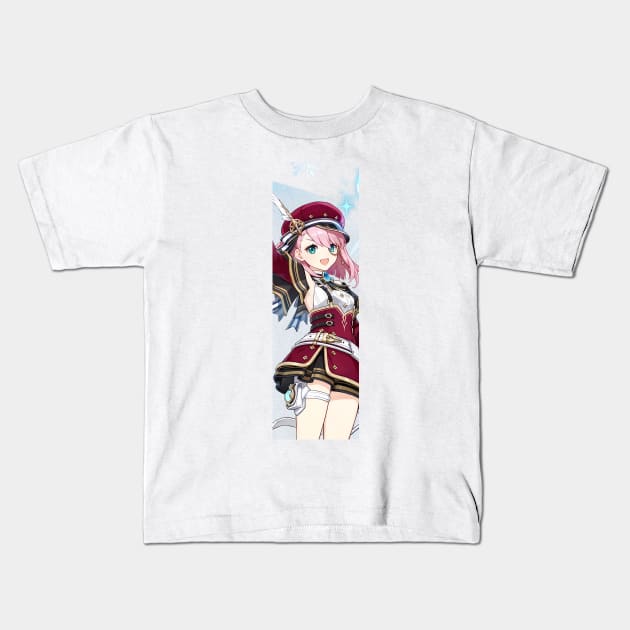 Charlotte Genshin Kids T-Shirt by kazatodoesart